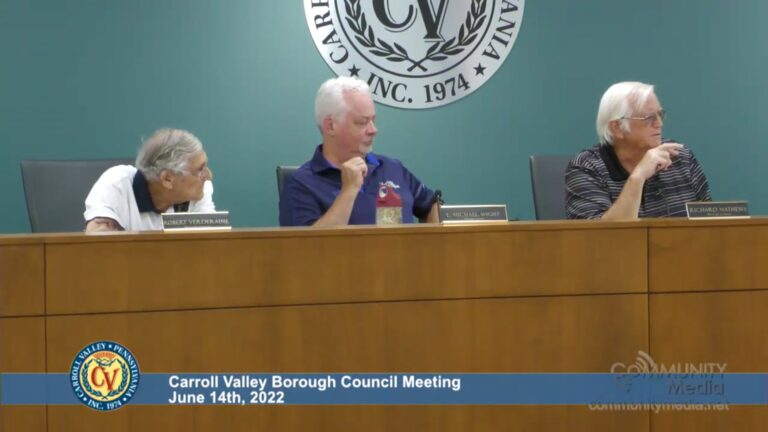 Carroll Valley Borough Council Meeting – 6/14/2022