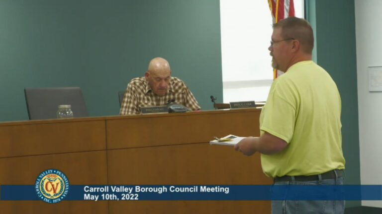 Carroll Valley Borough Council Meeting – 5/10/2022