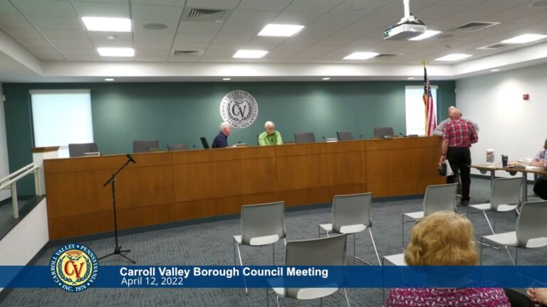 Carroll Valley Borough Council Meeting – 4/12/2022