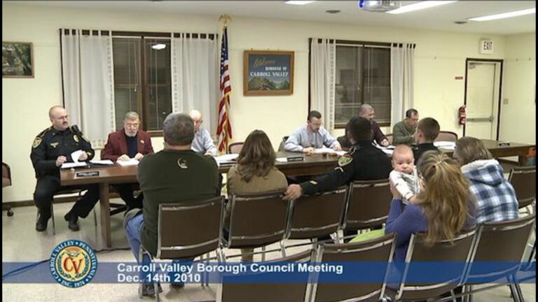 Carroll Valley Borough Council Meeting – 12/14/2010