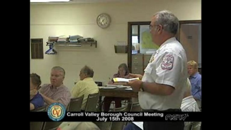 Carroll Valley Borough Council Meeting – 07/15/2008