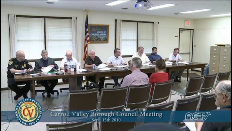 Carroll Valley Borough Council Meeting – 09/15/2010