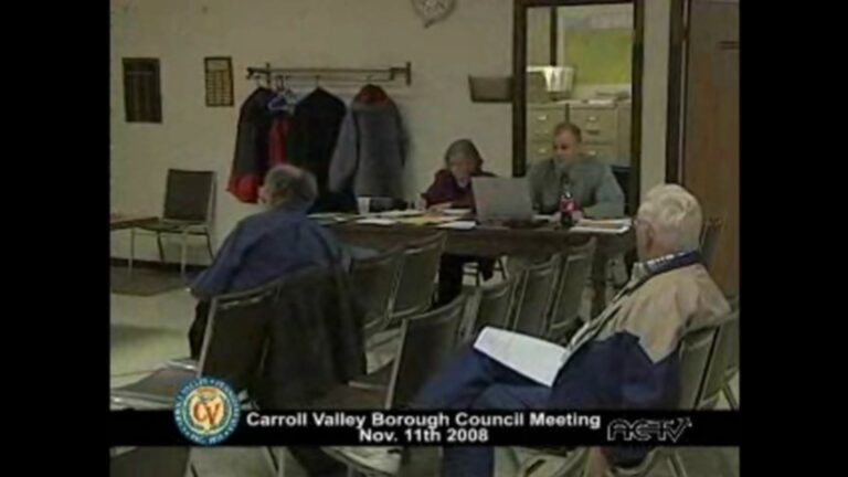 Carroll Valley Borough Council Meeting – 11/11/2008