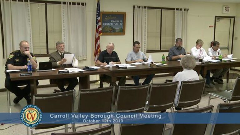 Carroll Valley Borough Council Meeting – 10/12/2010