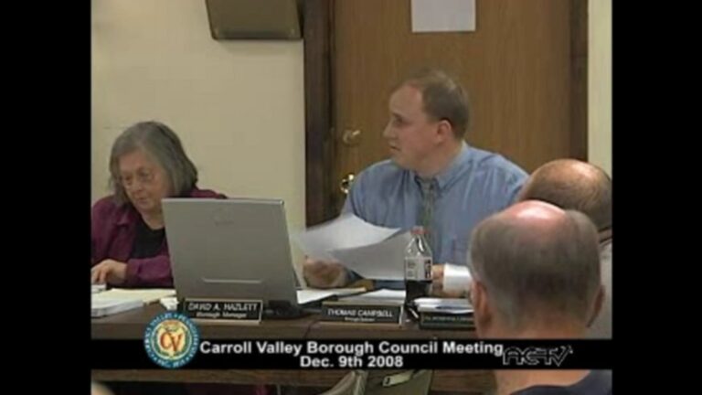Carroll Valley Borough Council Meeting – 12/09/2008