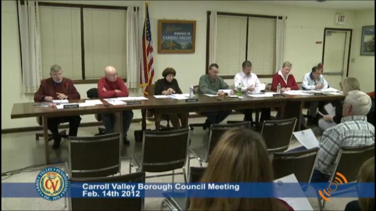 Carroll Valley Borough Council Meeting – 02/14/2012