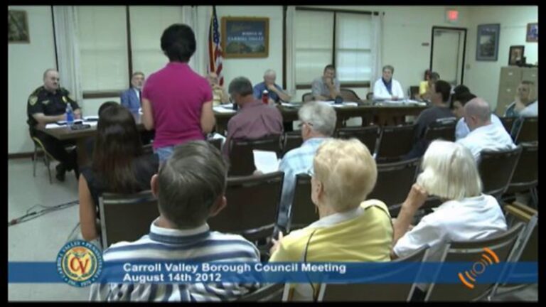 Carroll Valley Borough Council Meeting – 08/14/2012