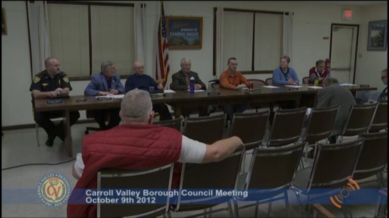 Carroll Valley Borough Council Meeting – 10/09/2012