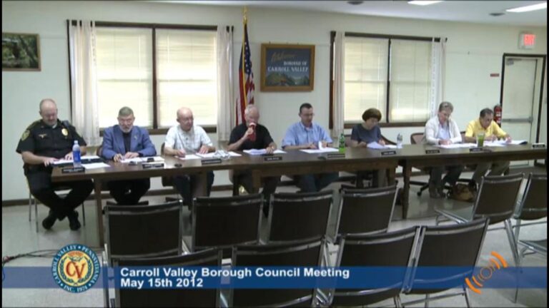 Carroll Valley Borough Council Meeting – 05/15/2012