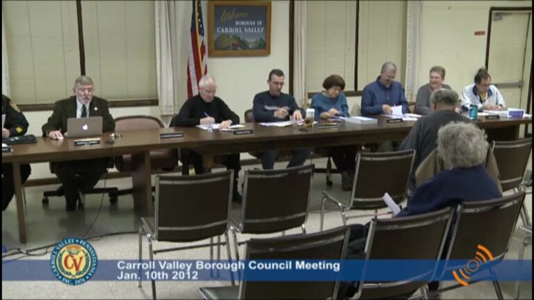 Carroll Valley Borough Council Meeting – 01/10/2012