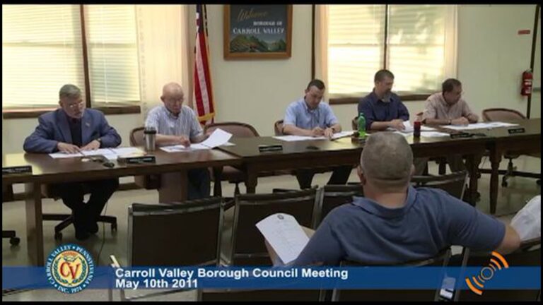Carroll Valley Borough Council Meeting – 05/10/2011