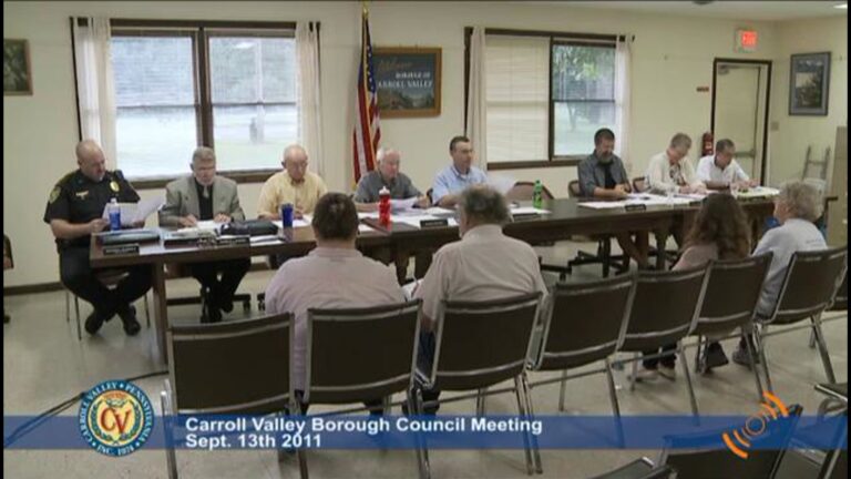 Carroll Valley Borough Council Meeting – 09/13/2011