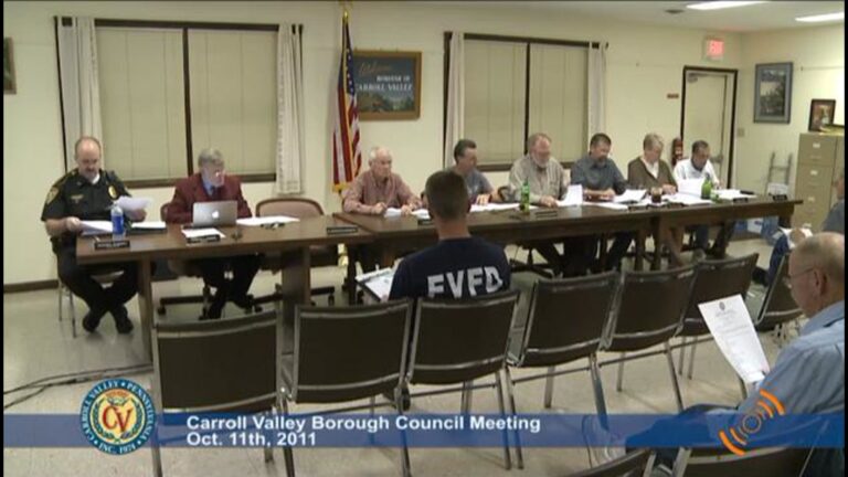 Carroll Valley Borough Council Meeting – 10/11/2011