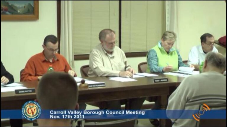 Carroll Valley Borough Council Meeting -11/17/2011