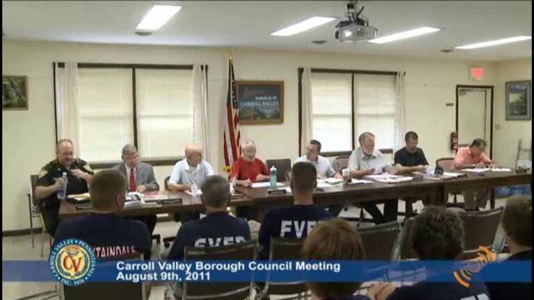 Carroll Valley Borough Council Meeting – 08/09/2011
