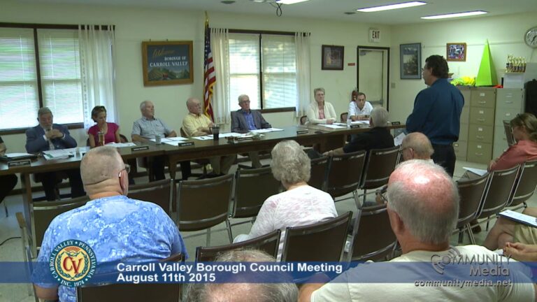 Carroll Valley Borough Council Meeting – 08/11/2015