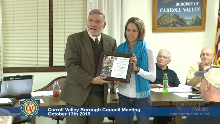 Carroll Valley Borough Council Meeting – 10/13/2015