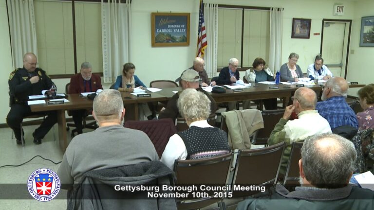 Carroll Valley Borough Council Meeting – 11/10/2015