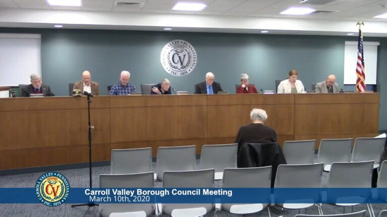 Carroll Valley Borough Council Meeting – 3/10/2020