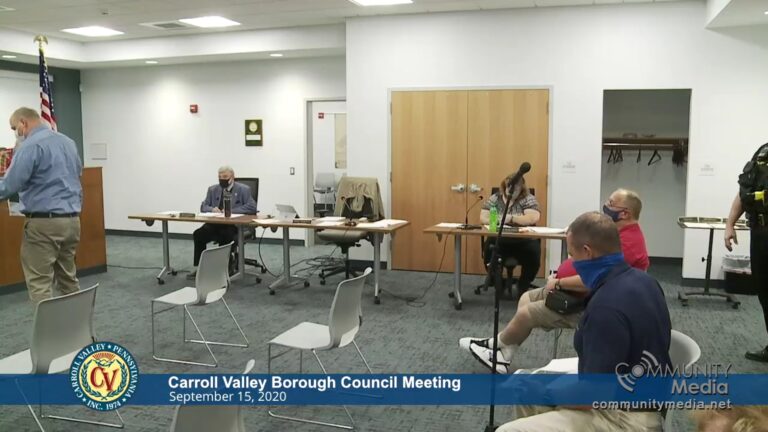 Carroll Valley Borough Council Meeting – 09/15/2020