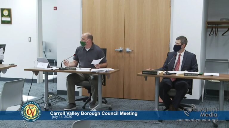 Carroll Valley Borough Counil Meeting – 07/14/2020