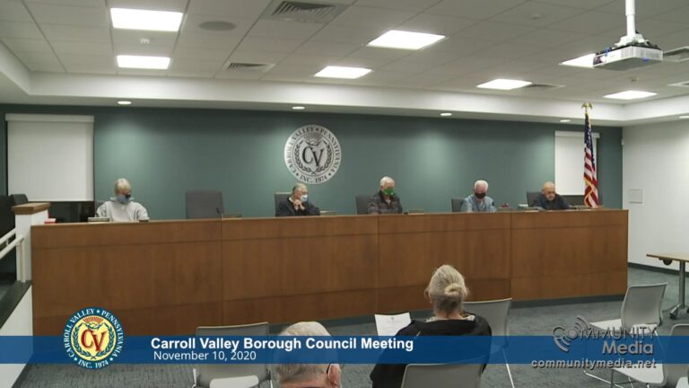 Carroll Valley Borough Council Meeting – 11/10/2020