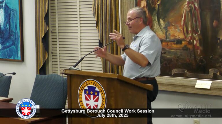Gettysburg Borough Council Work Session – 07/28/2025