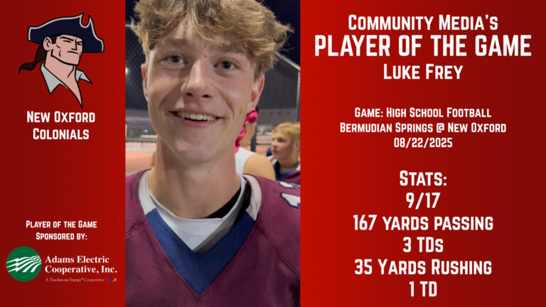 Player of the Game – Luke Frey – 08/22/2025