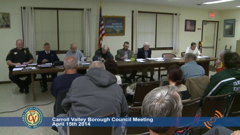 Carroll Valley Borough Council Meeting – 04/15/2014