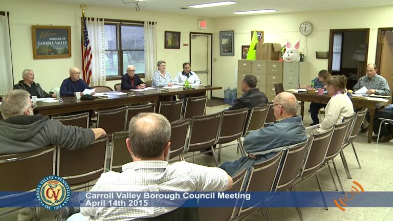 Carroll Valley Borough Council Meeting – 04/14/2015