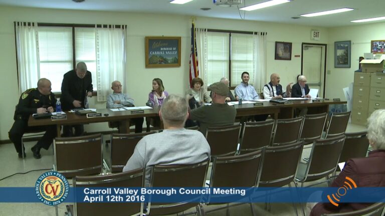 Carroll Valley Borough Council Meeting – 04/12/2016