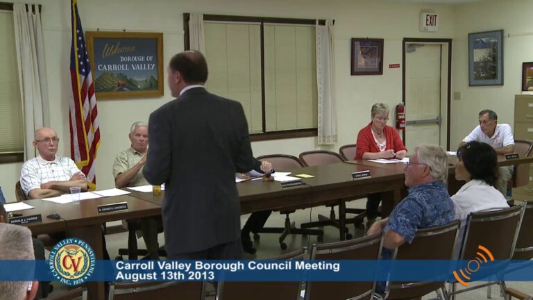 Carroll Valley Borough Council Meeting – 08/13/2013
