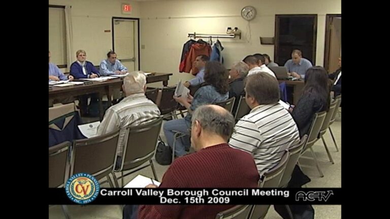 Carroll Valley Borough Council Meeting – 12/15/2009