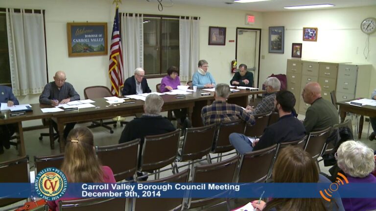 Carroll Valley Borough Council Meeting – 12/09/2014