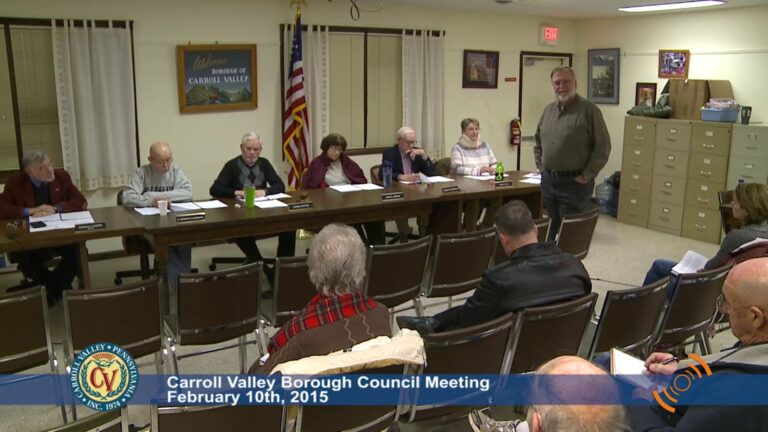 Carroll Valley Borough Council Meeting – 02/10/2015