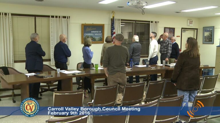 Carroll Valley Borough Council Meeting – 02/09/2016