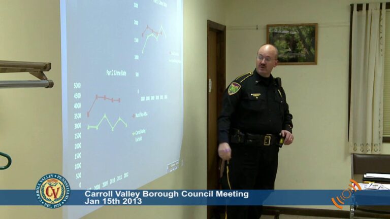 Carroll Valley Borough Council Meeting – 01/15/2013