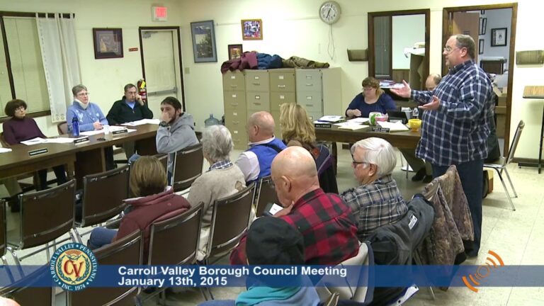 Carroll Valley Borough Council Meeting – 01/13/2015