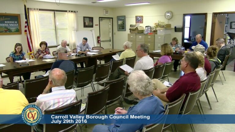 Carroll Valley Borough Council Meeting – 07/12/2016