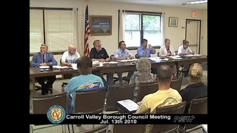 Carroll Valley Borough Council Meeting – 07/13/2010