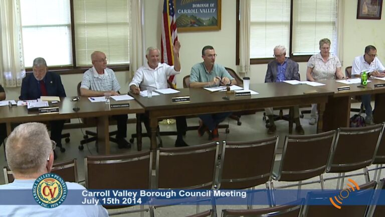 Carroll Valley Borough Council Meeting – 07/15/2014