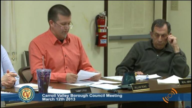 Carroll Valley Borough Council Meeting – 03/12/2013