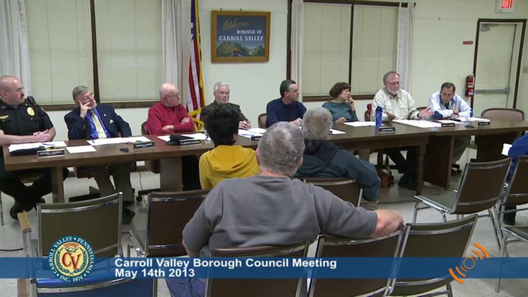 Carroll Valley Borough Council Meeting – 05/14/2013
