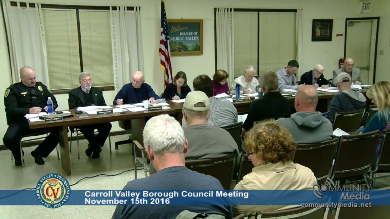 Carroll Valley Borough Council Meeting – 11/15/2016