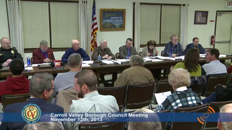Carroll Valley Borough Council Meeting – 11/12/2013