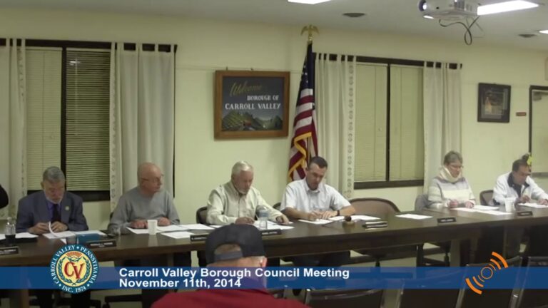 Carroll Valley Borough Council Meeting – 11/11/2014
