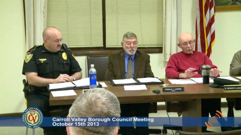 Carroll Valley Borough Council Meeting – 10/15/2013