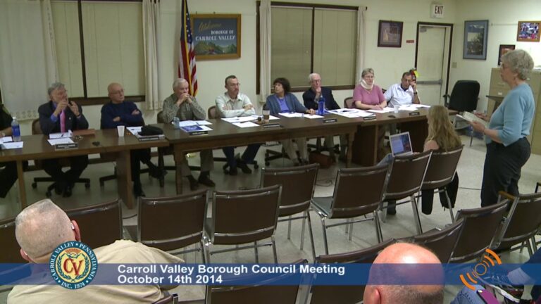 Carroll Valley Borough Council Meeting – 10/14/2014
