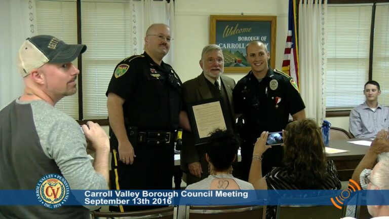 Carroll Valley Borough Council Meeting – 09/13/2016