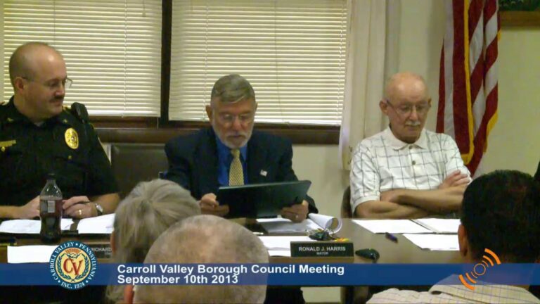 Carroll Valley Borough Council Meeting – 09/10/2013